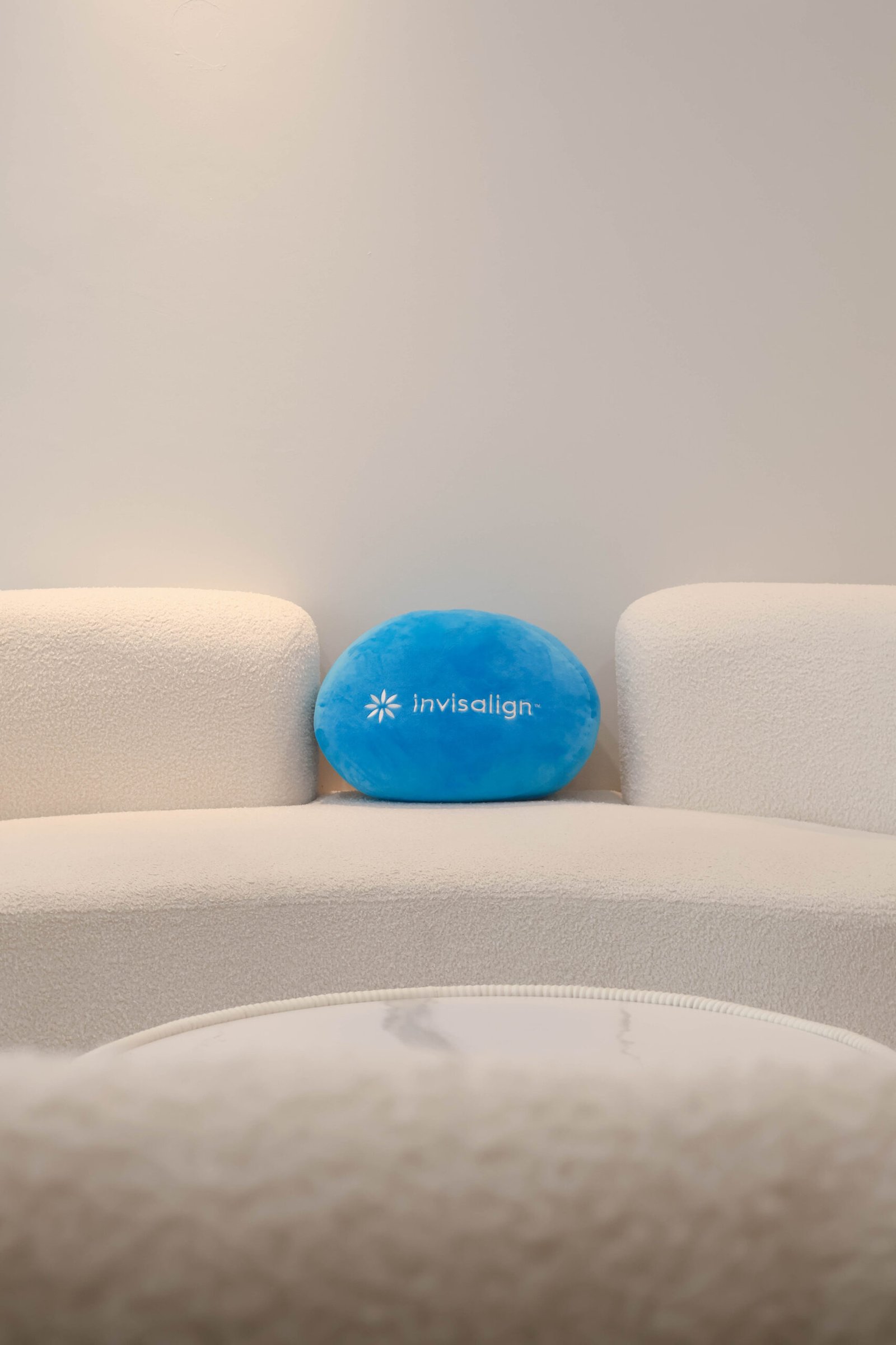 Invisalign branded bellow in waiting area at D. Dentist dental clinic in Tabuan Jaya.