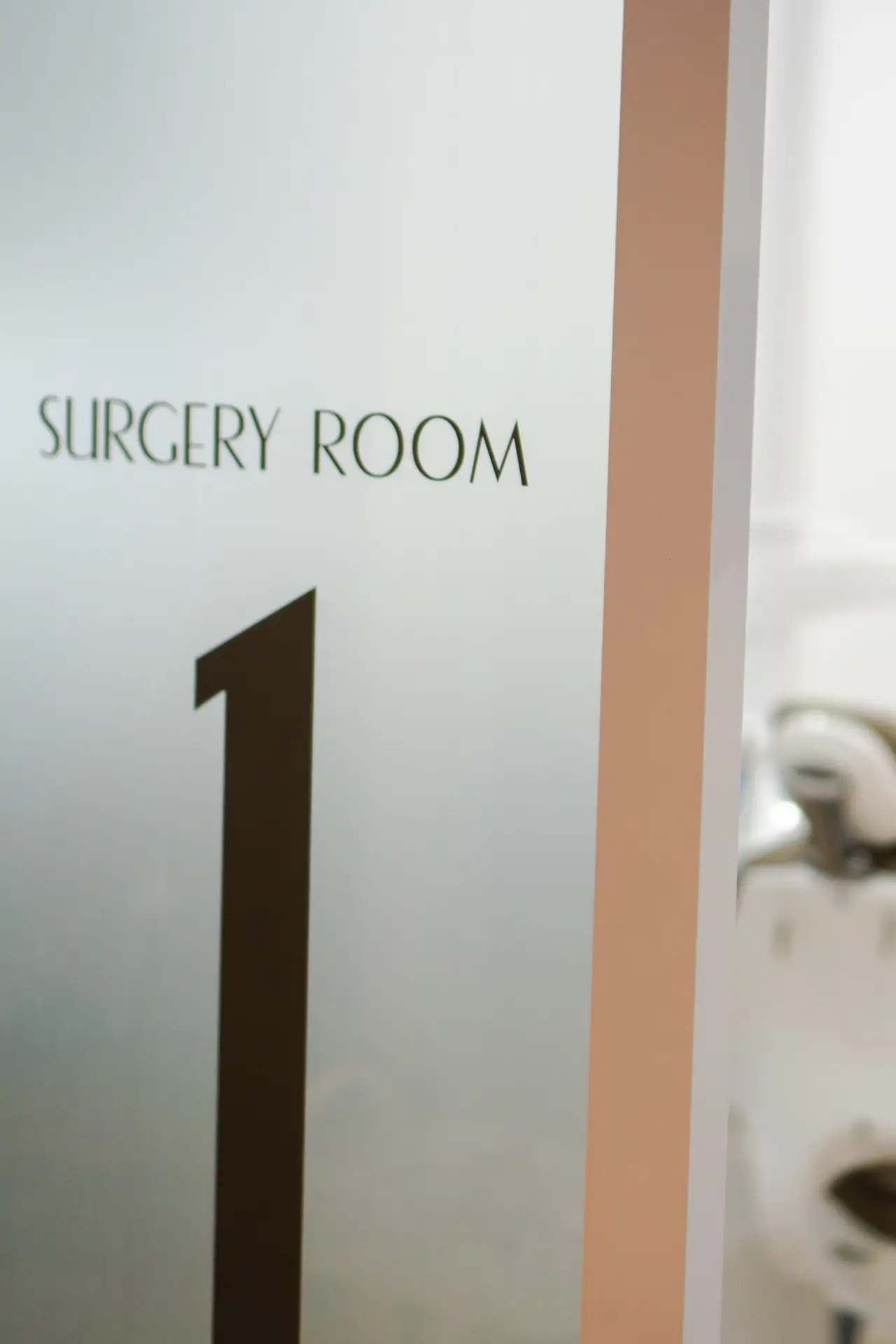 Surgery room door signage at D. Dentist Clinic in Third Mile Branch