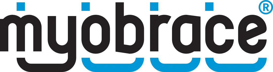 Myobrace logo — orthodontic system for guiding natural dental and facial development in children.